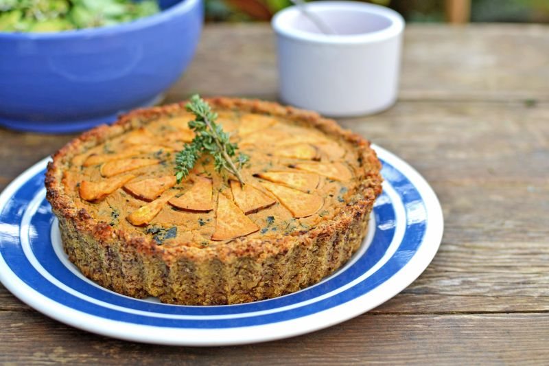 Sweet Potato & Tofu Quiche Recipe: Veggie