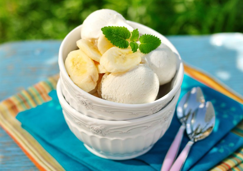 Banana and chocolate chip ice cream Recipe: Veggie