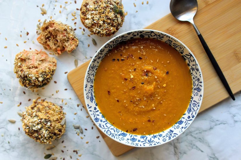 IMMUNE BOOSTING SOUP & SEEDY CARROT MUFFINS Recipe: Veggie