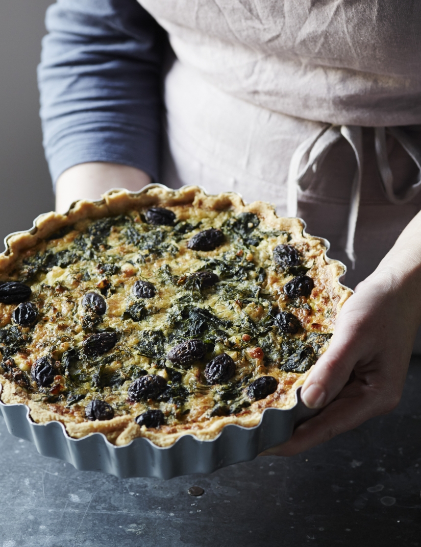 Spinach, Olive & Feta Tart