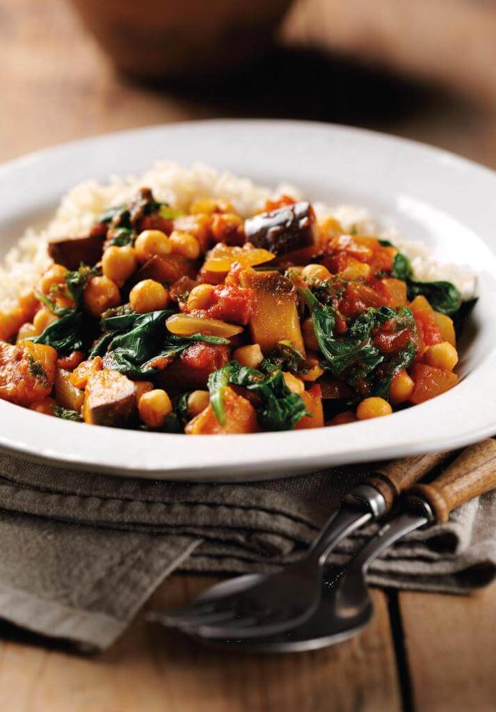 Spinach & Aubergine Curry Recipe: Veggie