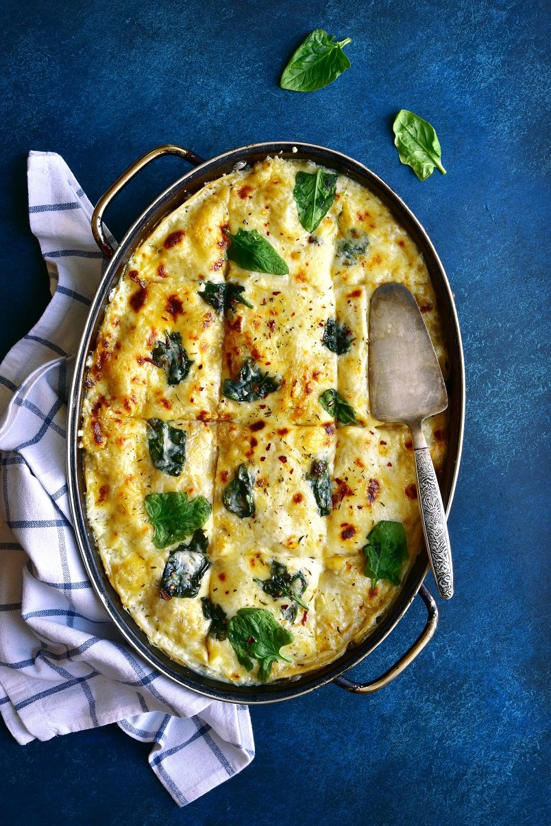 Spinach and Philly Lasagne Recipe: Veggie