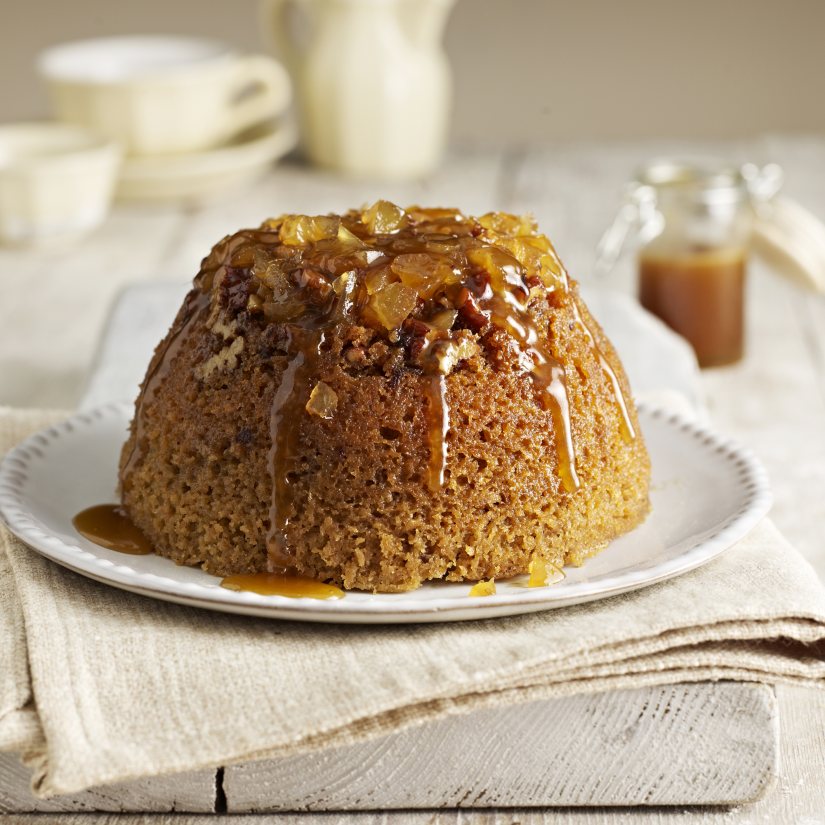 Sticky Gingerbread Pudding with Toffee Sauce Recipe: Veggie