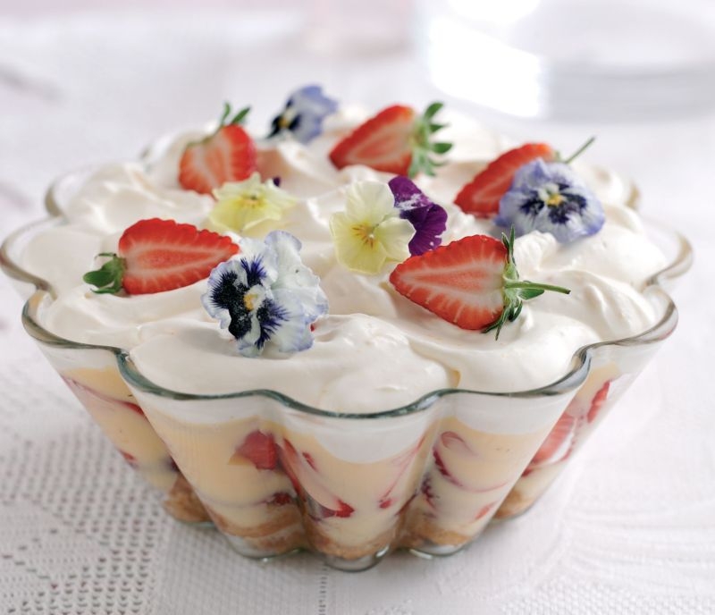 Strawberry Trifle with Pimm’s