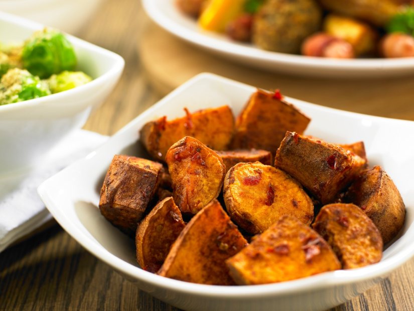 Spicy Chilli-cinnamon Sweet Potatoes Recipe: Veggie