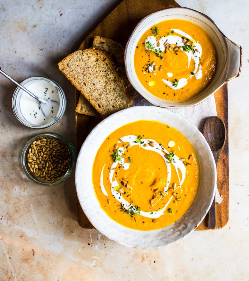 Creamy Sweet Potato Soup Recipe: Veggie