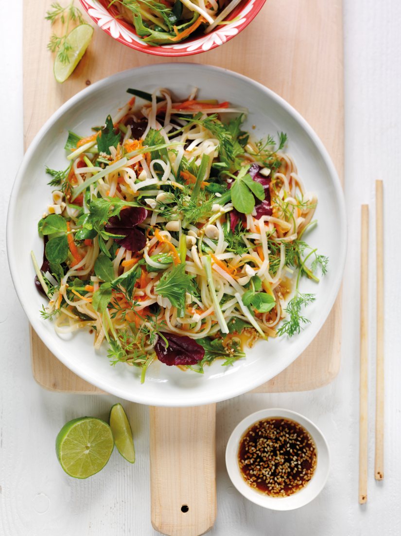 Vietnamese Rice Noodle and Coriander Salad Recipe: Veggie