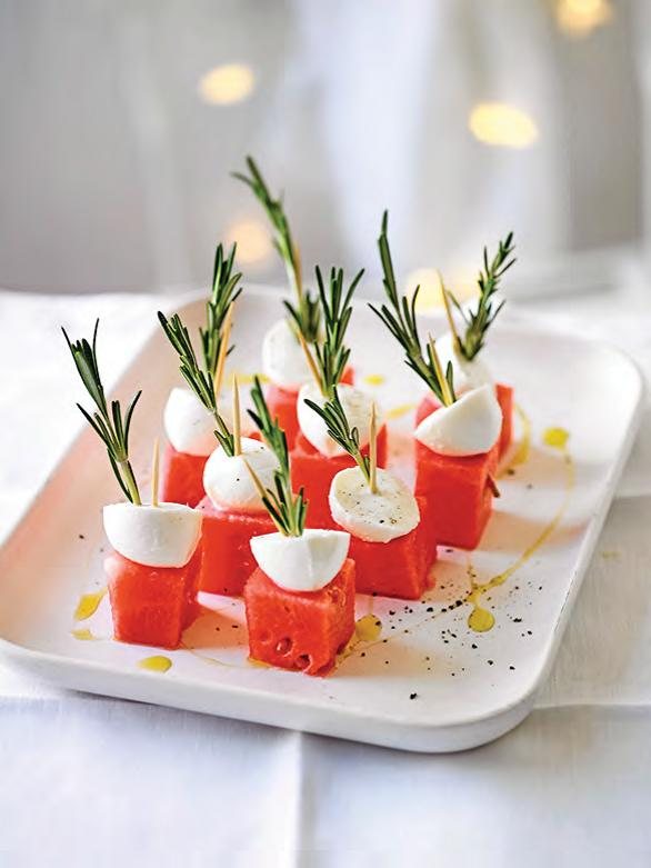 Watermelon, Mozzarella & Aperol Bites Recipe: Veggie