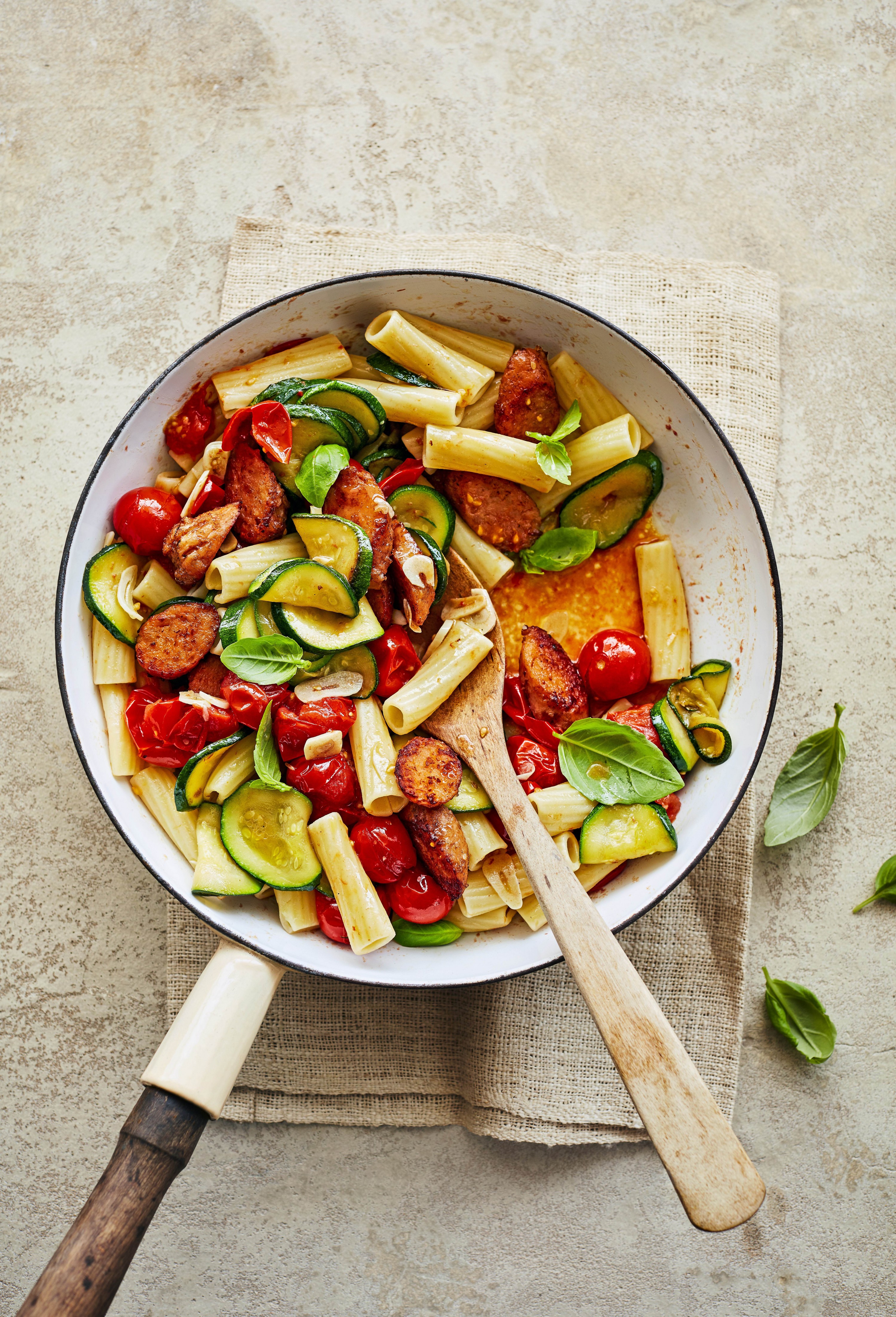 Vegan Sausage Pasta Recipe: Veggie