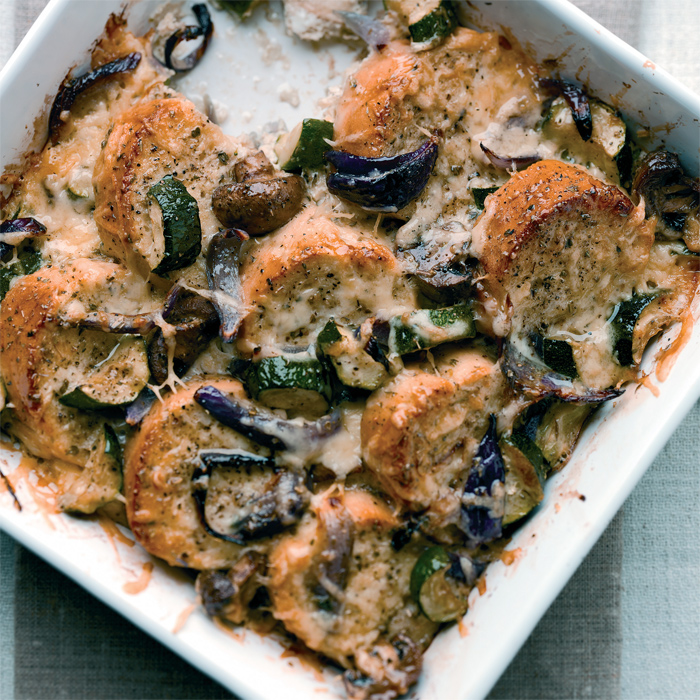 Eggy Bread and Vegetable Cobbler