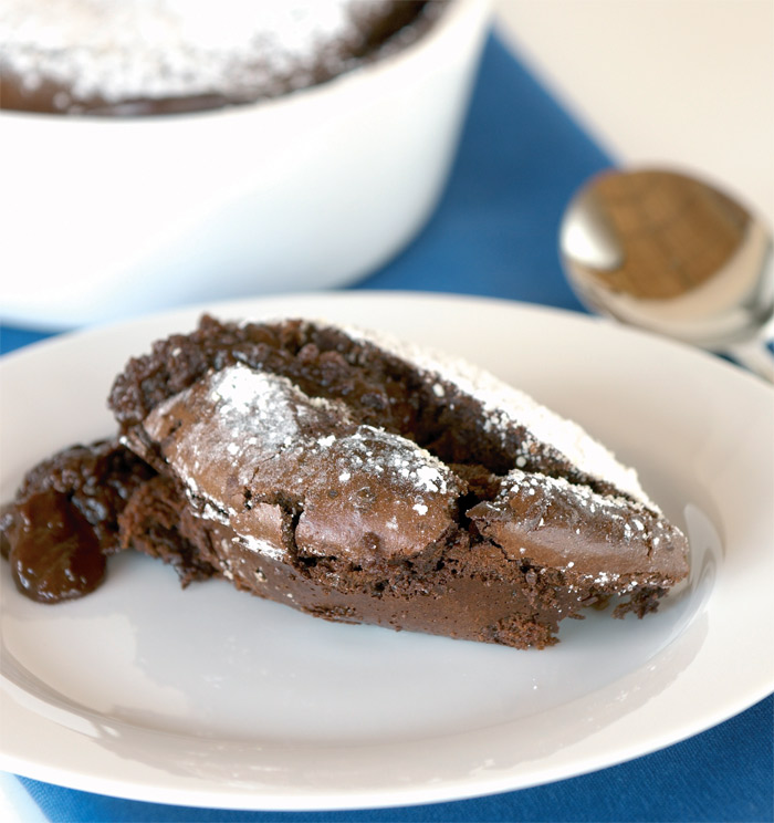 Chocolate Puddle Pudding Dessert Vegetarian Recipe
