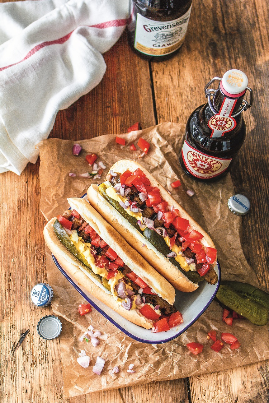 Aubergine Hot Dogs