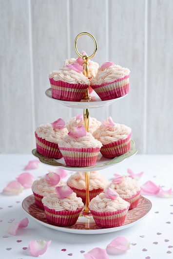 Beet and Vanilla Cupcakes with Rose Butter Frosting