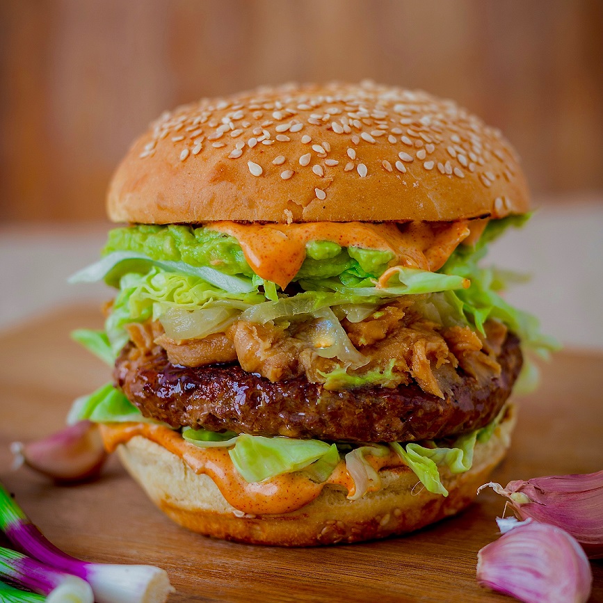 Spicy Peanut Butter Burger Vegetarian Recipe