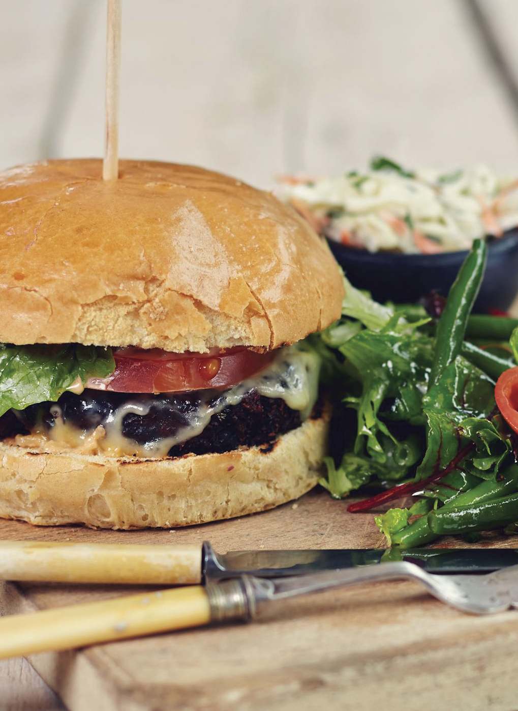 Black Bean and Beetroot Burger