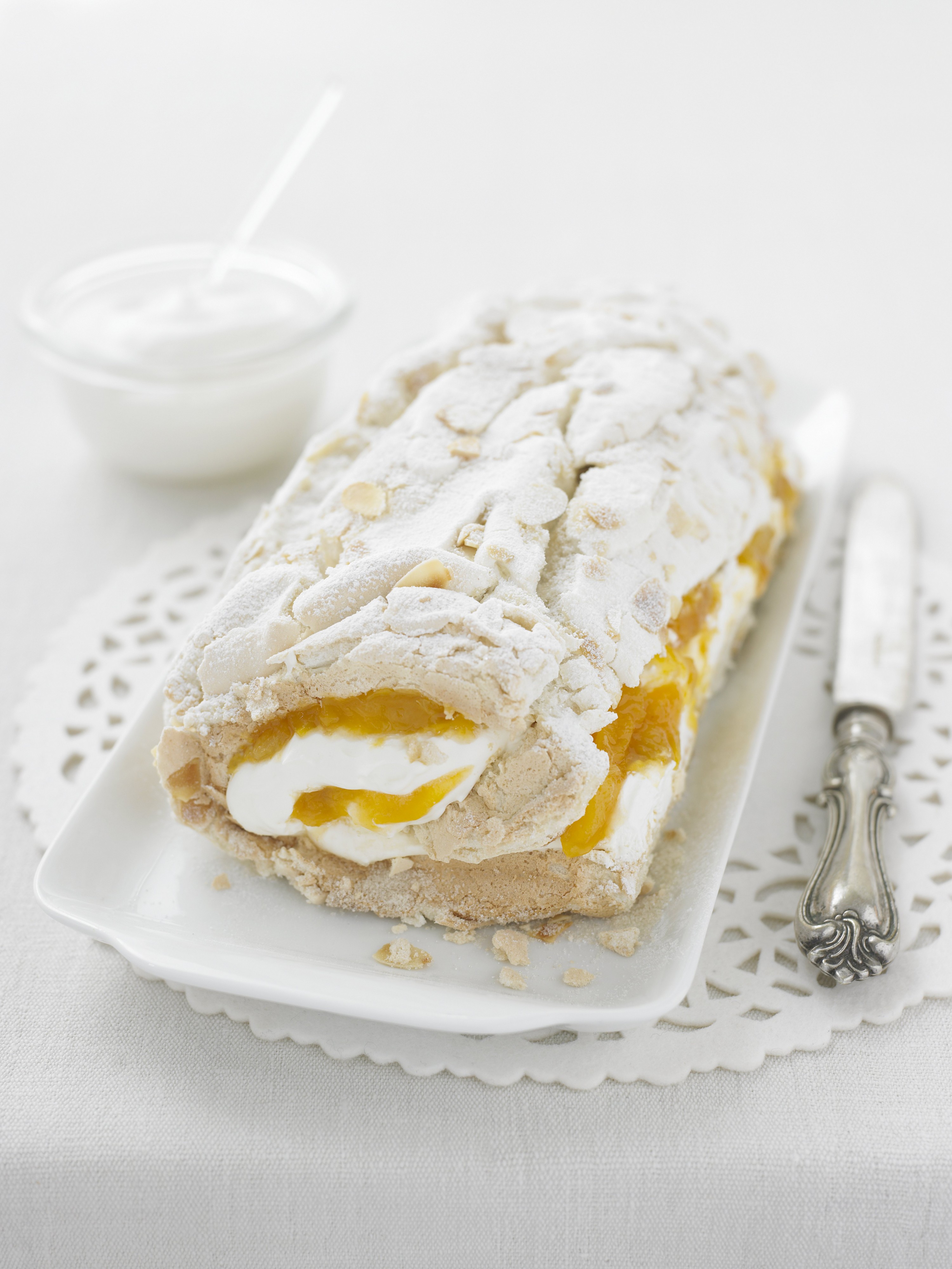 Apricot Meringue Roulade