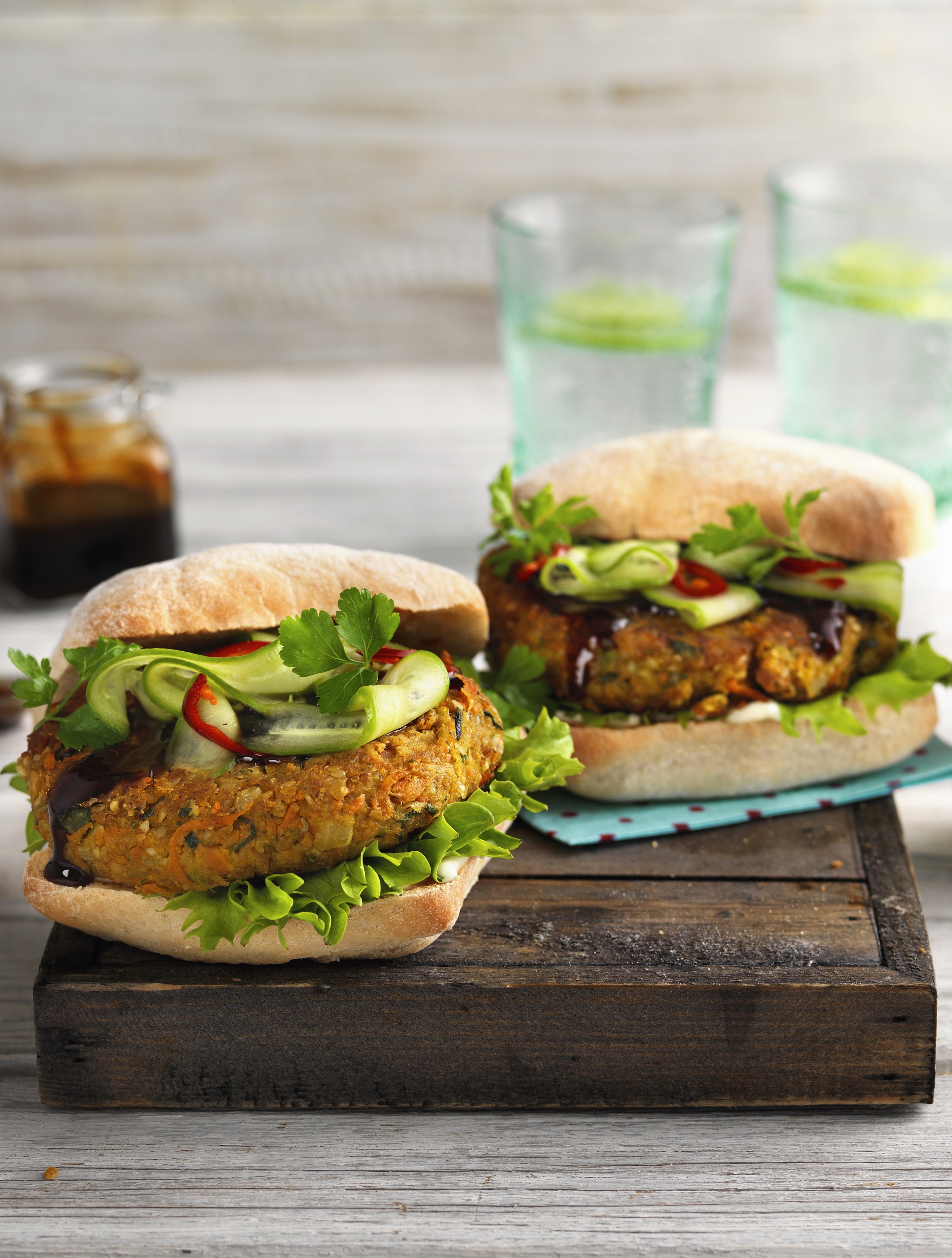 Carrot and Chickpea Burgers