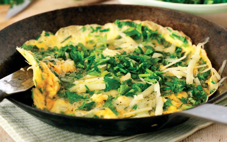 Simple Cheese and Herb Omelette
