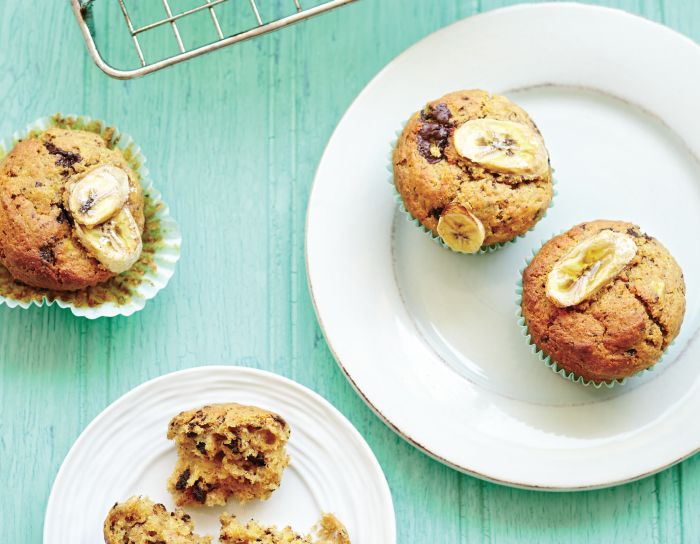 Choco-banana muffins