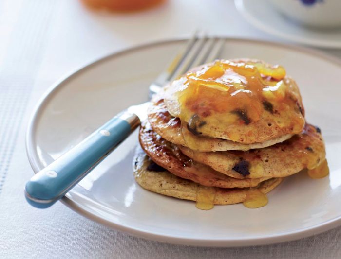 Chocolate Orange Wholemeal Pancakes