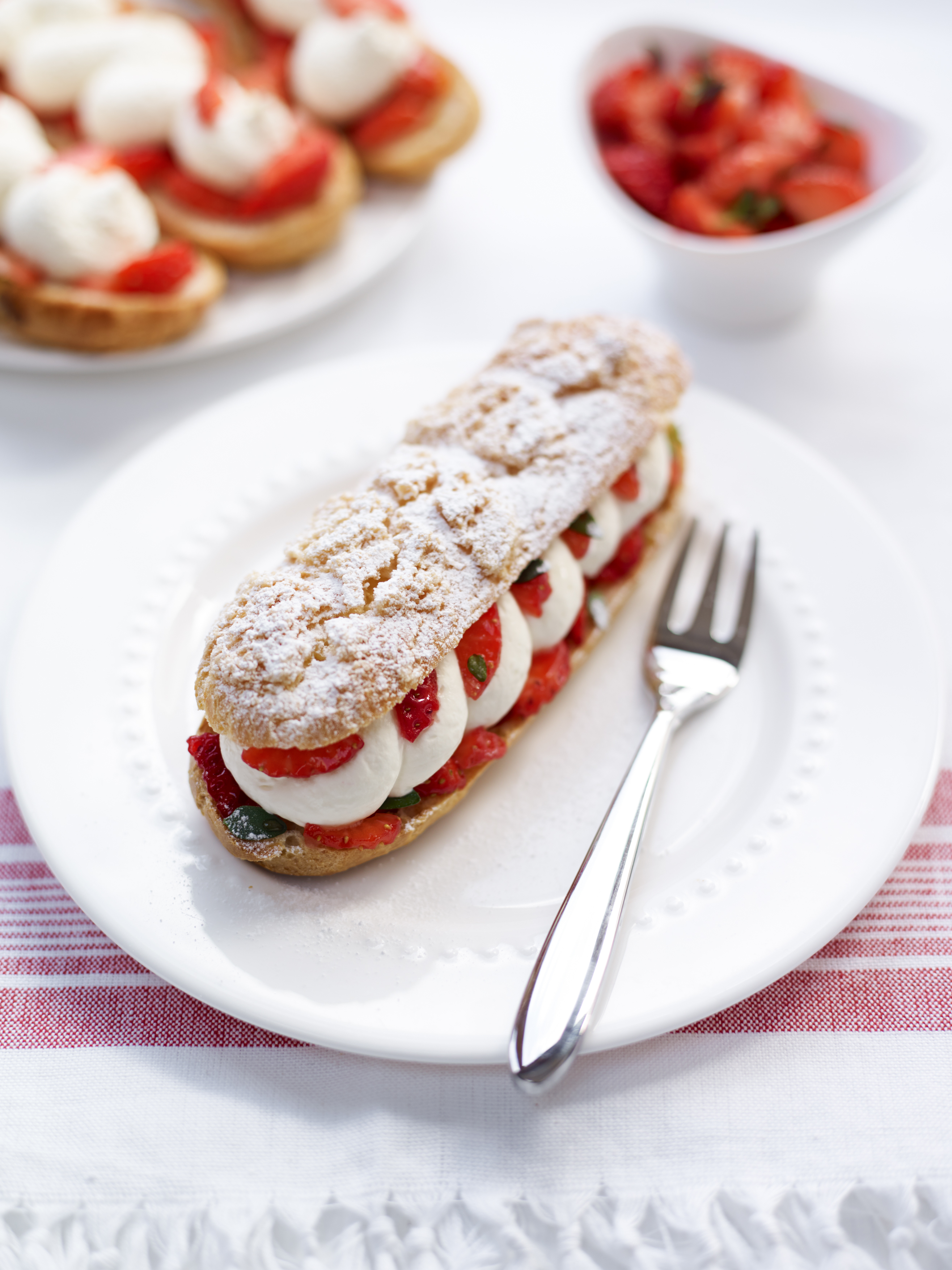 Edd Kimber’s Strawberry and Lemon Thyme Eclairs