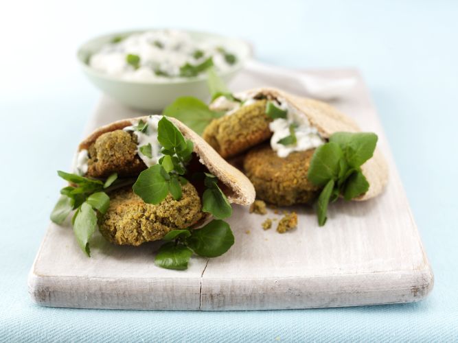Falafel in Pitta Pockets