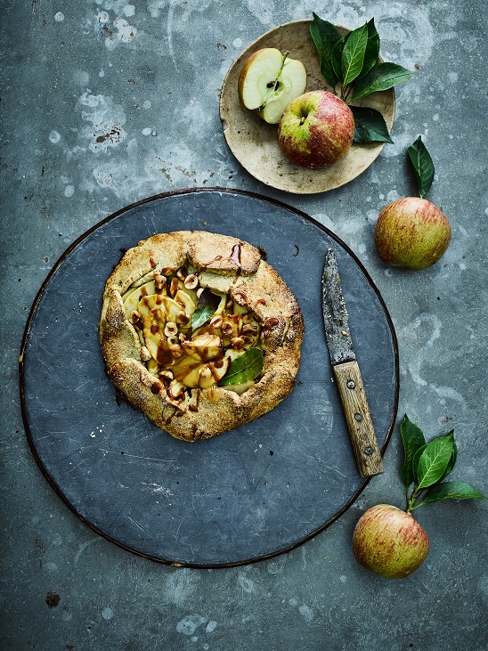 Braeburn Apple Galette with Amaretto Caramel