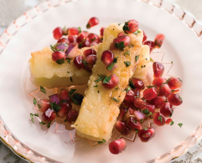 Griddled Halloumi with Pomegranate Salsa