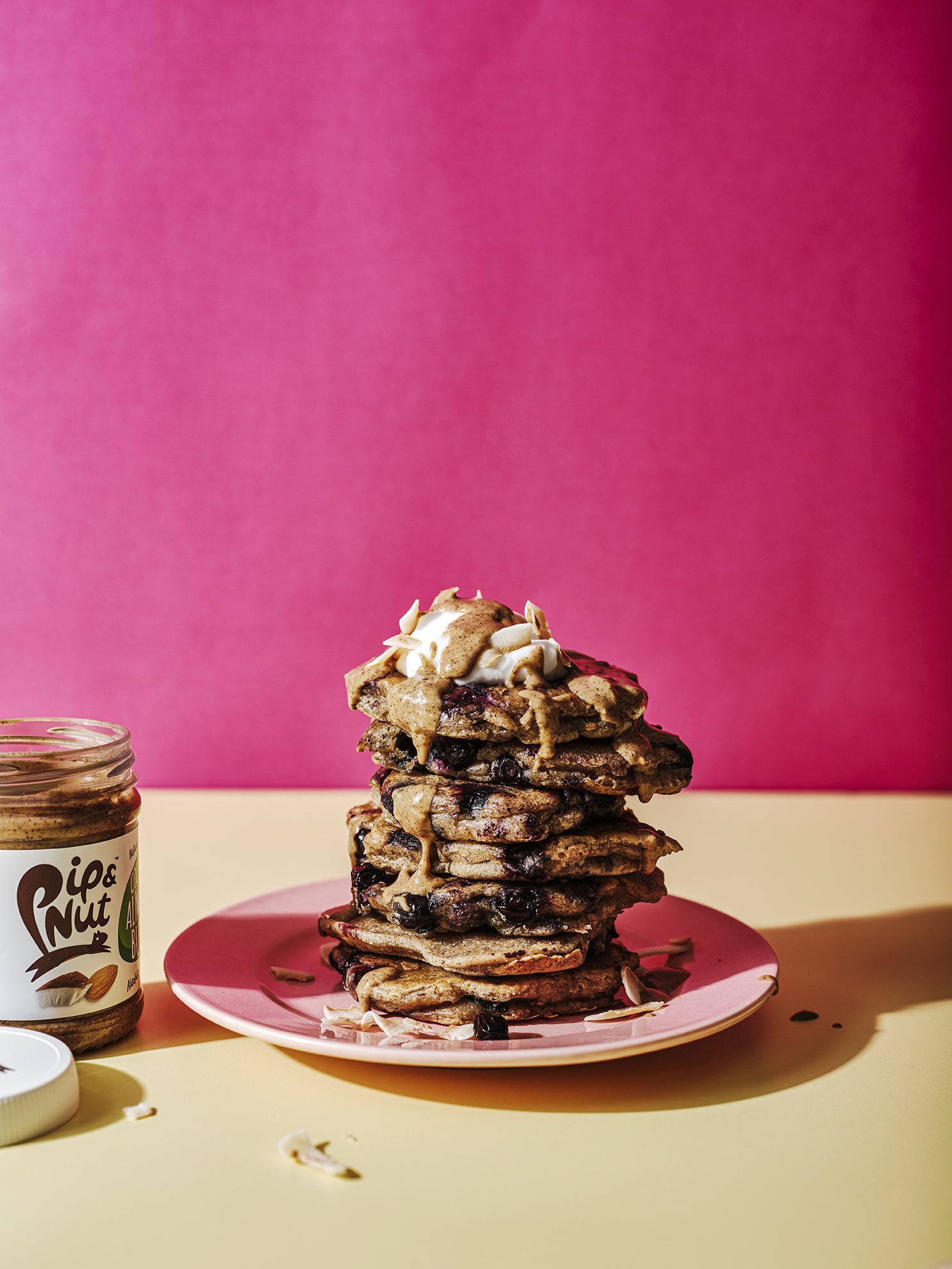 Blueberry, Coconut & Almond Butter Pancakes