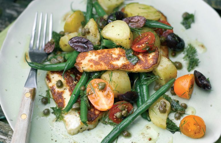 Halloumi and Bean Salad
