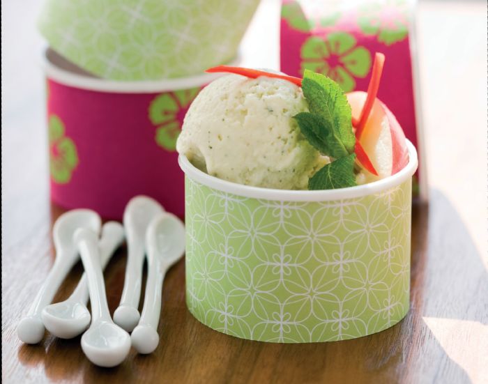 Jazz Apple, Mint and Chilli Ice Cream Recipe: Veggie
