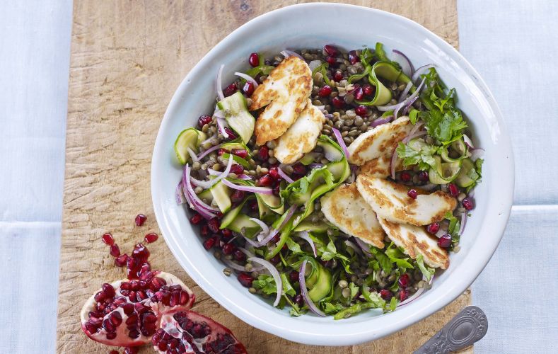 Warm Lentil and Halloumi Salad