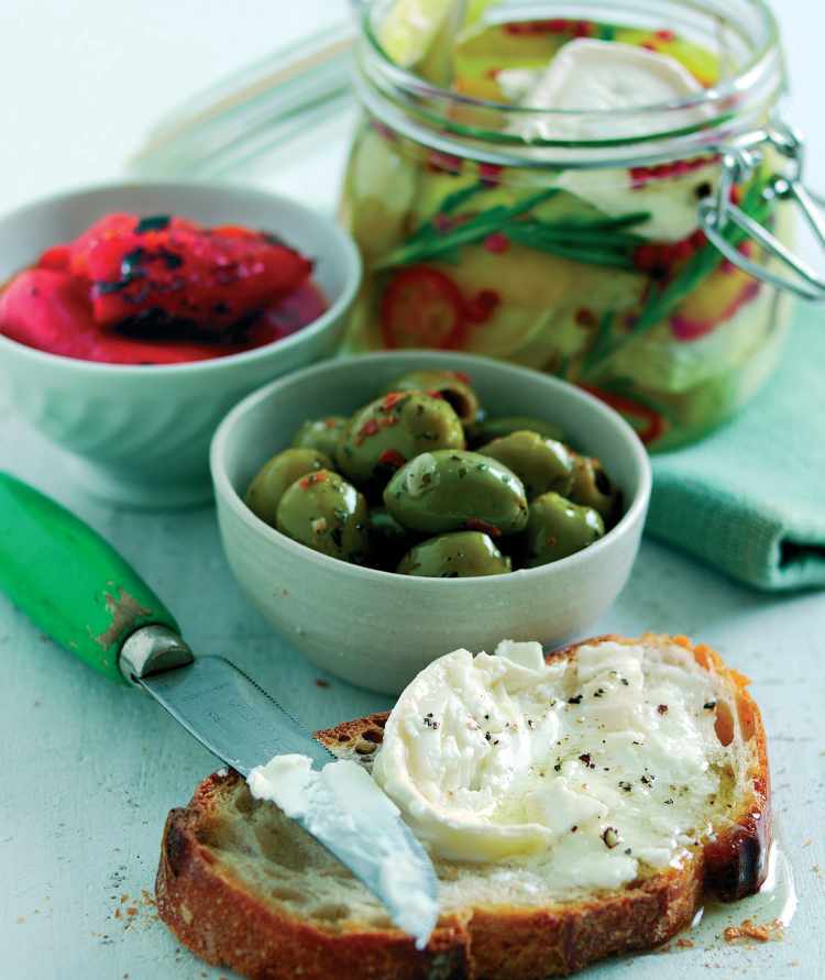 Marinated Goat’s Cheese Log