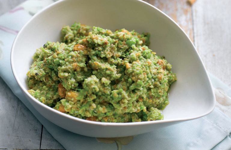Pea, Pecorino and Hazelnut Pesto Dip