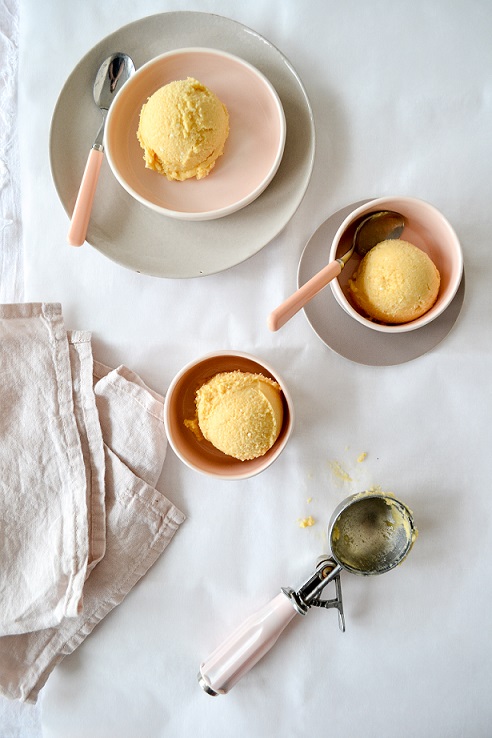 Vegan Peach Ice Cream