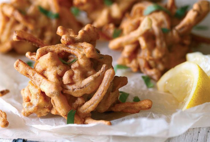 Pink Onion Fritters