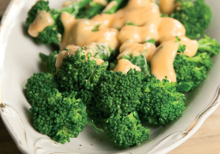 Purple Sprouting Broccoli with Blood Orange Hollandaise