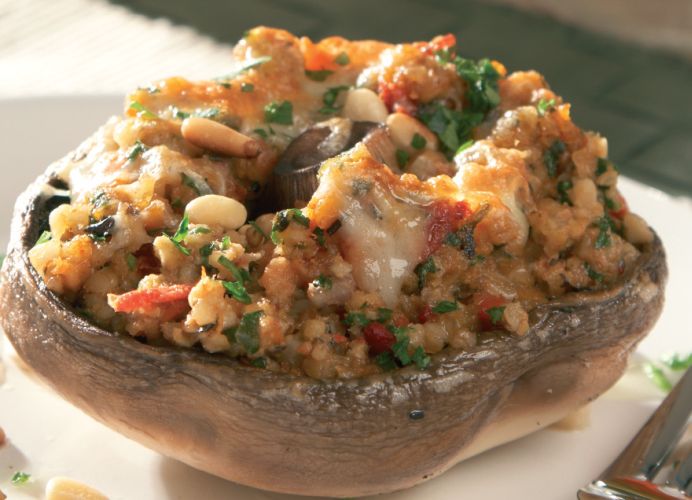 Scottish Stuffed Mushrooms