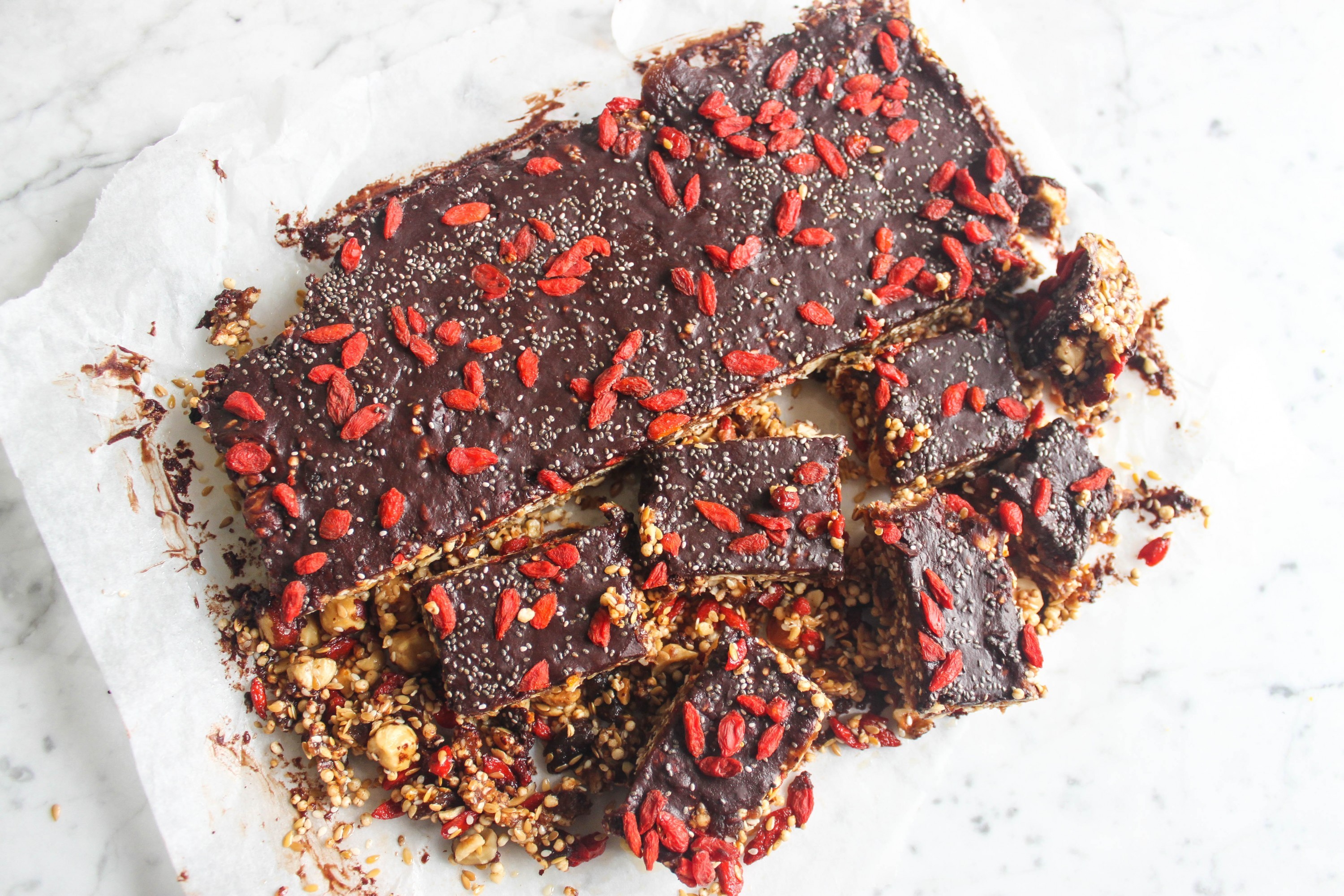 Deliciously Ella’s Seedy Quinoa and Cacao Slices