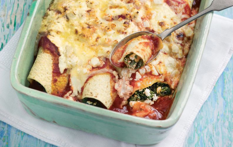 Spinach and Ricotta Enchiladas