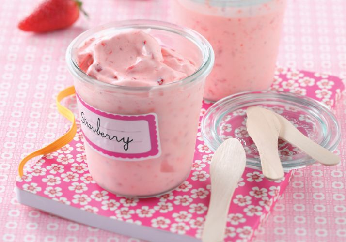 Strawberries and Cream Ice Cream