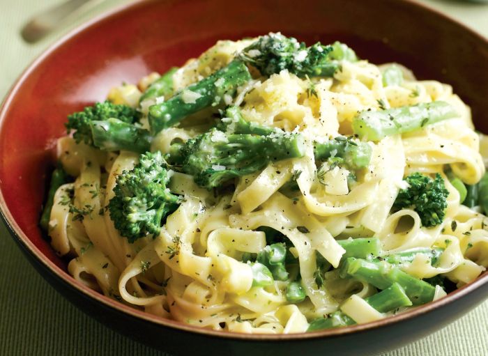 Tagliatelle with Tenderstem, Thyme and Tallegio Sauce