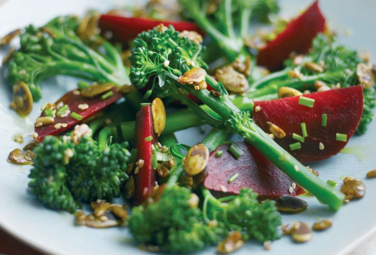 Tenderstem, Beetroot and Seed Salad