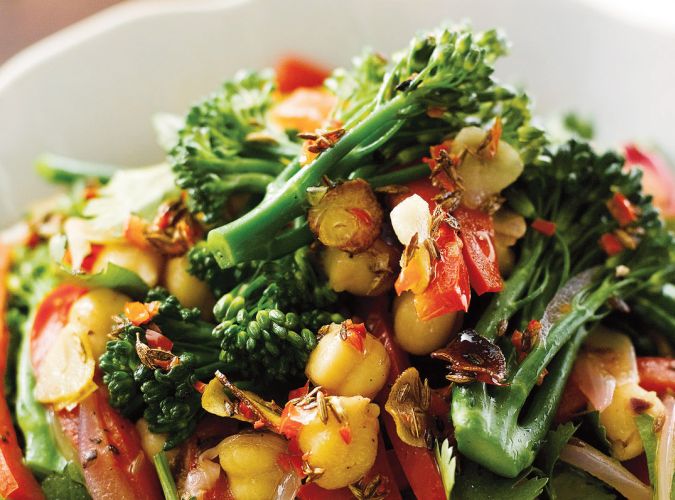 Tenderstem and Chickpea Salad