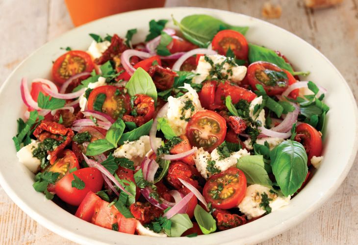 Three Tomato and Herb Salad