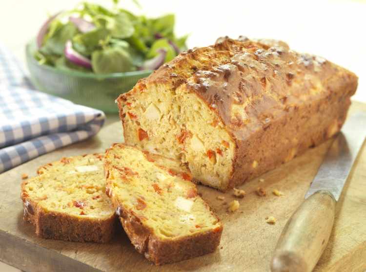 Savoury Tofu and Sun Blushed Tomato Cake