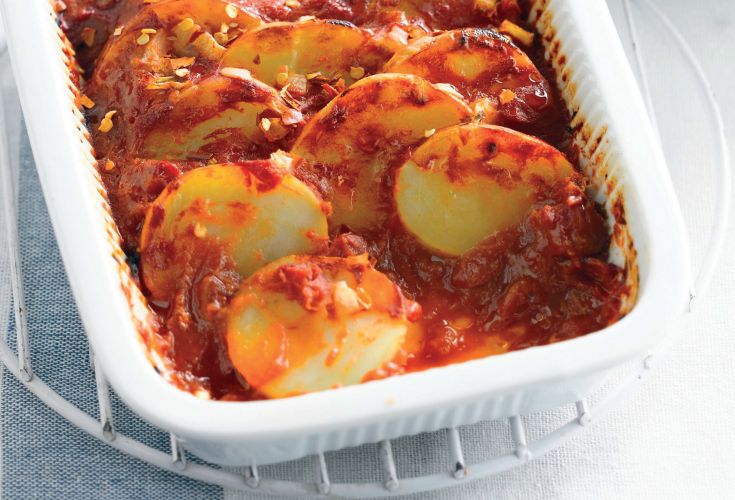Tomato, Potato and Chilli Bake