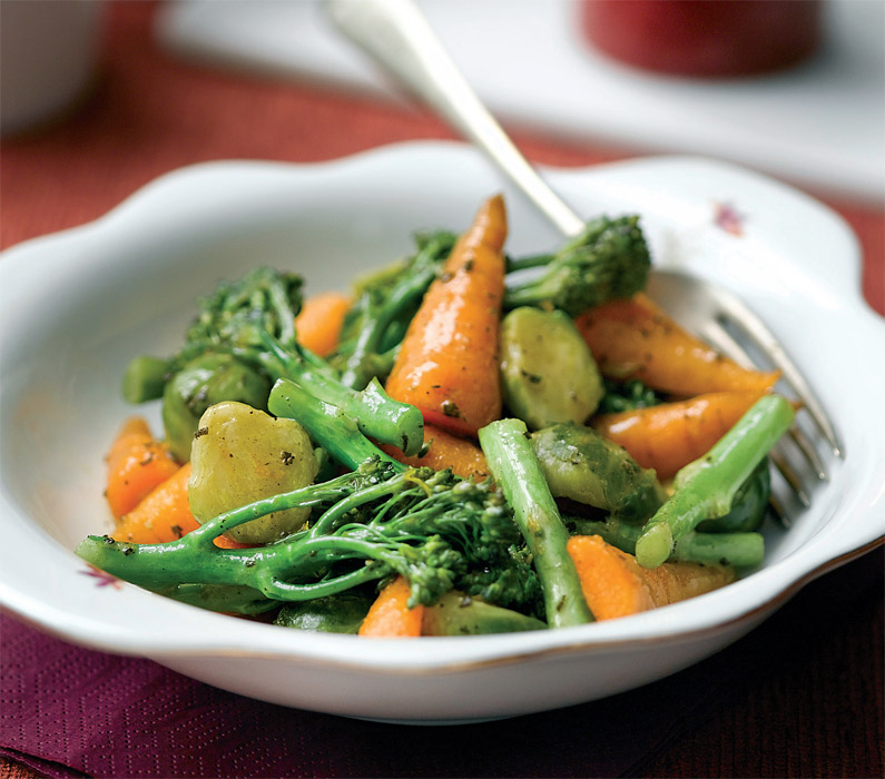 Tenderstem, Chantenay and Sprout Sauté