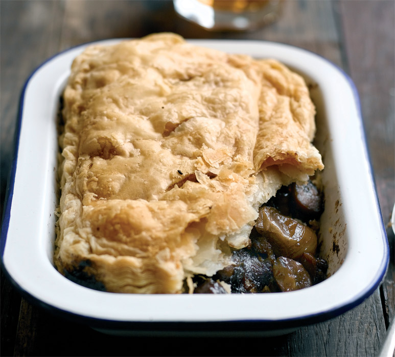 Chestnut, Mushroom and Shallot pie