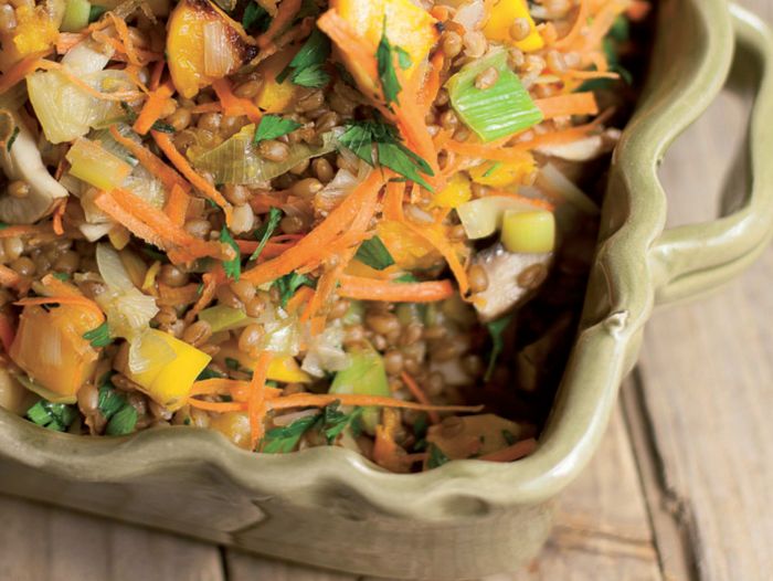Wheatberry Salad with Roasted Squash